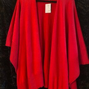 NWT chico's Red Ruana Size NOSZ